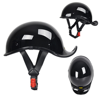 Nouveau casque de moto unisexe rétro demi-face en ABS avec système de freinage antiblocage et fermeture rapide, sûr et tendance pour hommes