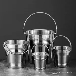 Đôi Tai Thép Không Gỉ Bia Xô Xử Lý Kim Loại Nhỏ Ice Khối Rượu Vang Xô Cho Bar Đảng Cho Rượu Sâm Banh Rượu Vang Đỏ Hải Sản - Product Image 6