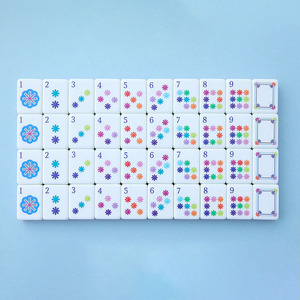 Tuiles de mahjong américaines modernes en acrylique sur mesure à 3 couches avec 160 cartes pour 4 joueurs, jeu élégant et luxueux pour adultes, cadeau - Product Image 4