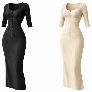 Gaine amincissante intégrale Hourglass Faja colombienne, robe gainante à haute compression avec broches pour le buste, idéale au quotidien - Product Image 1