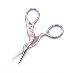 Tea Bag Cutters Mini Retro Crane Shaped Scissors Stainless Steel Pink And Blue Gradient Home Use - Product Image 2