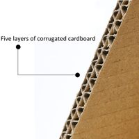 Alta calidad 6*6*6 pulgadas materiales reciclados cartón corrugado caja de cartón telescópico en relieve estampado para ropa de cama de piel paraguas