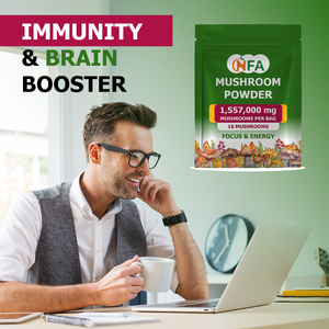 Poudre de champignons pure ODM OEM avec vitamines, complément alimentaire pour stimuler les niveaux d'énergie et soutenir la fonction du système immunitaire pour adultes - Product Image 5
