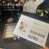 Vente en gros d'usine, poudre à ongles chromée miroir brillante en cristal de haute qualité, 24 pièces, mica magique électro-plaqué