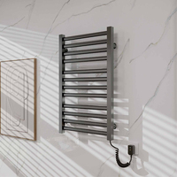 Sèche-serviettes électrique mural programmable 220V, radiateur chauffant pour salle de bain