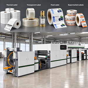 Machine <span class=keywords><strong>de</strong></span> revêtement adhésif thermofusible rotative entièrement automatique 300 m/min pour l'industrie des étiquettes et les produits variés - Product Image 1