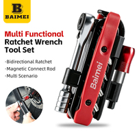 Kit d'outils multifonctions pour vélo BaiMei, embouts de tournevis de précision professionnels, clé en alliage d'aluminium et d'acier, accessoires d'entretien