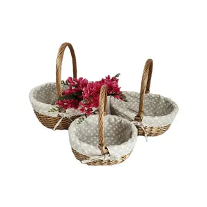 Portable storage basket handmade outdoor picnic basket with hand gift woven basket