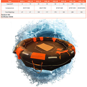 <span class=keywords><strong>Zattera</strong></span> <span class=keywords><strong>di</strong></span> <span class=keywords><strong>Salvataggio</strong></span> Gonfiabile Reversibile per 6-152 Persone per Emergenze e Soccorso Oceanico - Product Image 1