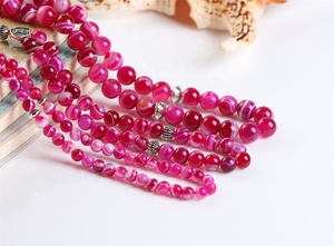 2022 classico religioso agata naturale Tasbih 8MM gemma musulmana 33 pezzi perline <span class=keywords><strong>di</strong></span> preghiera Subha rosario islamico - Product Image 5