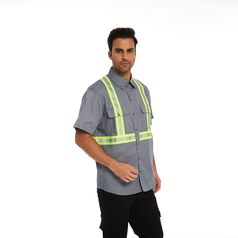 Sicherheit im Freien Reflective Frc Workwear Kleidung Straßenbau Wear Uniform Hi Vis Fr Industrial Work Shirt