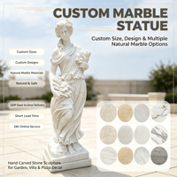 Statue personnalisée en marbre de la déesse des Quatre Saisons, sculpture en marbre grandeur nature pour la décoration de jardin extérieur