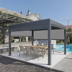 Pergola rétractable automatique pour l'extérieur Pergola à persiennes rétractable en aluminium à toit persiennes - Product Image 5