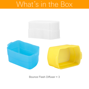 ناشر فلاش 3 طقم قبة ترتد أبيض أصفر أزرق ألوان Godox Triopo Yongnuo Canon Speedlite <span class=keywords><strong>580EX</strong></span> <span class=keywords><strong>II</strong></span> TT520II t600 - Product Image 2