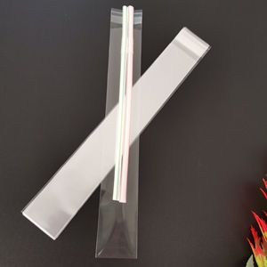 Bolsas de plástico OPP transparentes Jiuhong para empaquetar palillos y pajitas, largas, a prueba de polvo, autoadhesivas y desechables - Product Image 1
