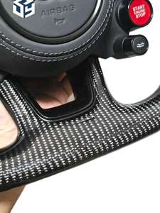 พวงมาลัยคาร์บอนไฟเบอร์สำหรับ <span class=keywords><strong>Audi</strong></span> A4 B6 B7 <span class=keywords><strong>R</strong></span> <span class=keywords><strong>Line</strong></span> S3 8V RS3 8V S4 B8 A5 B8 R8 Sline A3 8V A5 B8.5 B9 TT TTRS TTS <span class=keywords><strong>Q3</strong></span> Q5 Q7 - Product Image 3