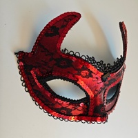 Masque de cosplay personnalisé HLC, cornes de diable rouge, masque respirant pour mascarade, accessoire de cosplay effrayant pour Halloween, fête à thème de carnaval