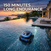 Système de nettoyage automatique intelligent portable sans fil en ABS, aspirateur robotisé pour l'entretien des piscines