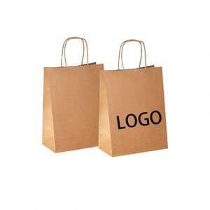Sacs cadeaux de Noël en papier kraft écologiques et recyclables avec impression offset et numérique pour une utilisation promotionnelle - Product Image 1