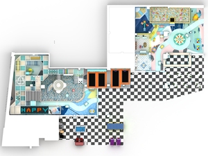 Aire de jeux intérieure personnalisée Château Macaron Menthe avec trampoline, piscine à balles et toboggan, espace de jeu souple pour parcs d'attractions, centres commerciaux et cafés pour enfants >500kg - Product Image 4