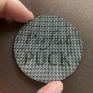 Laser LOGO 51 53 58.5MM Acier Inoxydable <span class=keywords><strong>Filtre</strong></span> à Café Fritté Disque Puck Screen pour Espresso - Product Image 1