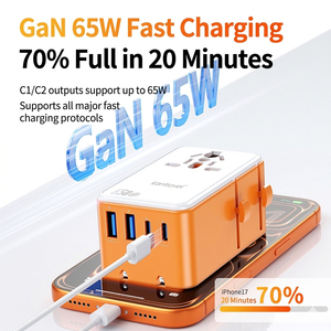 Cargador de Viaje Universal PD Mini Ultrafino OEM ODM Todo en Uno de 15W GaN Tipo C, 250V-110V, Kit Hyted, Adaptador de Carga Rápida - Product Image 3