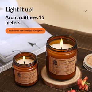 Bougie parfumée sans fumée, faite à la main en cire de soja, cadeau de fêtes, ambiance, verre, aide au sommeil, vente en gros - Product Image 3