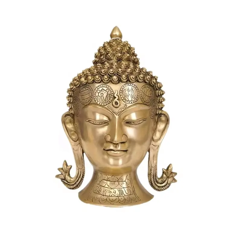 تمثال صغير نحاسي لبودا عالي الجودة مخصص يتميز بأنه ذهب عالي الجودة وحجم طبيعي