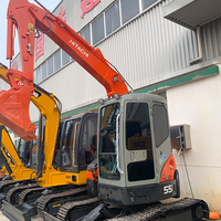 Excavator Bekas Hitachi ZX55 Model 2023 5.5 Ton Kapasitas Bucket 0.2m Motor Bearing Engine Gearbox Pompa Gear Kondisi Prima
