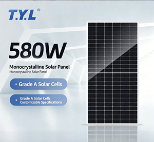 Panneau solaire monocristallin de type N T.Y.L 580W à 23% d'efficacité, monofacial, pour les systèmes commerciaux sur toiture et au sol - Product Image 1
