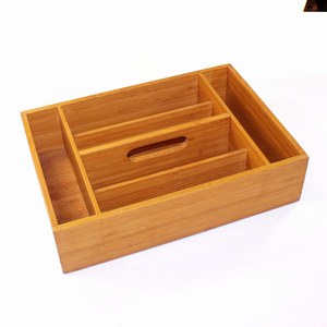 Magnifique boîte à pain en bambou 38x28cm, organisateur de rangement, séparateur de tiroir de cuisine - Product Image 5