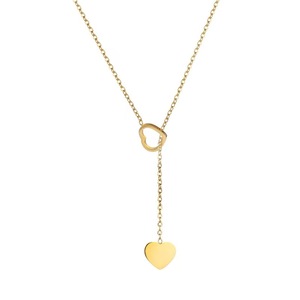 G2673 Großhandel Halskette En Acier Edelstahl <span class=keywords><strong>Y</strong></span>-förmig verstellbar Bar Herz Anhänger Lariat Halsketten Schmuck - Product Image 1
