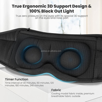 Masque de Sommeil Intelligent avec Casque Audio Bluetooth, Masque de Nuit 3D avec Haut-parleurs Ultra-fins Intégrés, Bruit Blanc et Minuteur