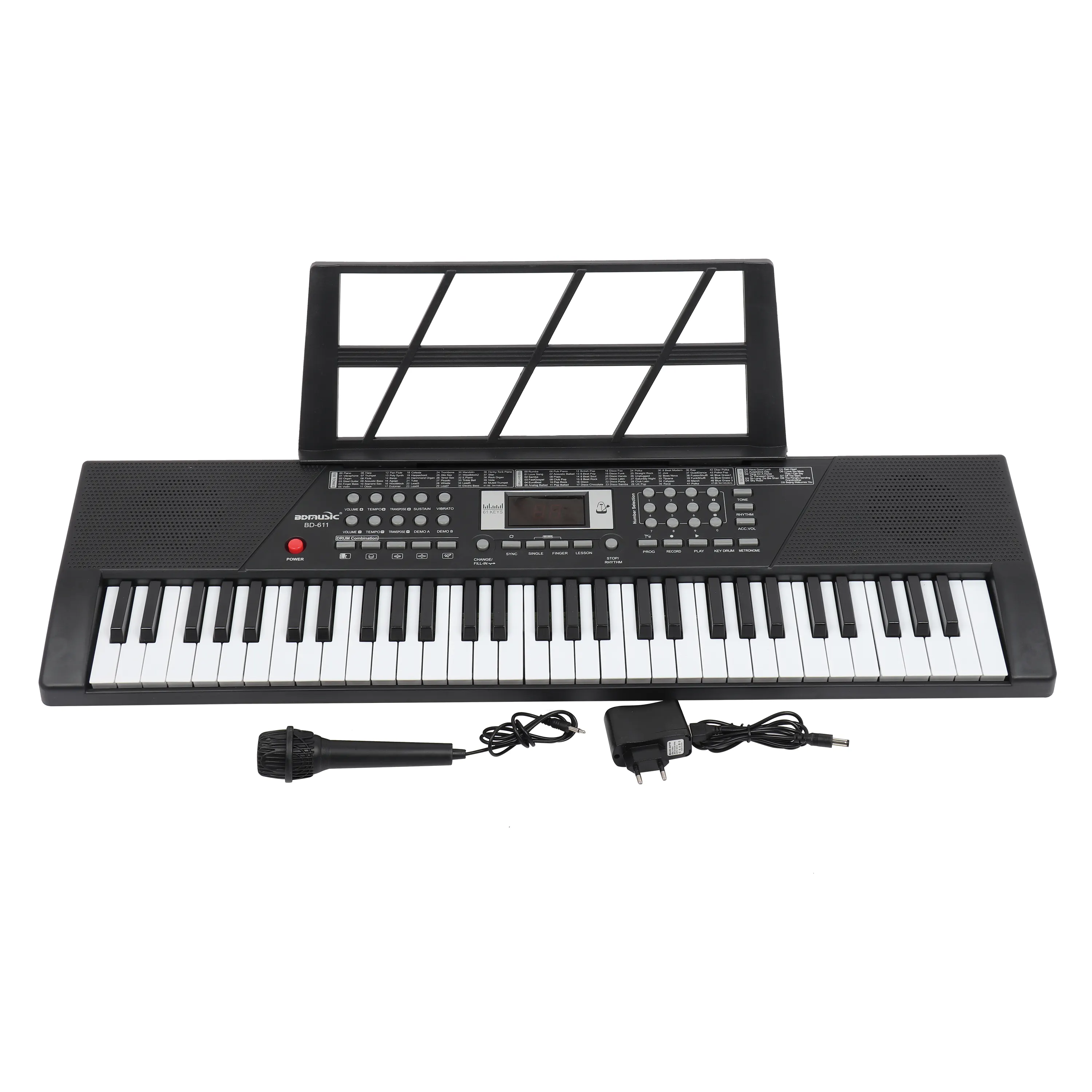 Keyboard elektronik 61 tombol, Piano elektronik pendidikan dini Organ elektronik Multi fungsi Keyboard dengan musik