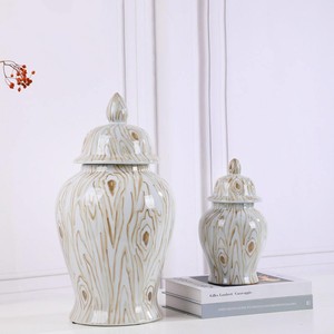 Jarrón de Jengibre de Alta Calidad para Decoración del Hogar, Jarrón de Cerámica Blanco Nórdico para Hotel, Jarrón de Porcelana para Flores, Decoración de Escritorio Interior - Product Image 4