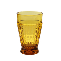 Gobelet en verre personnalisé vintage uni, ondulations élégantes en relief, tasse pressée pour l'eau, le jus ou le lait