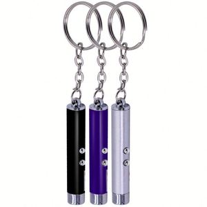 Pointeur laser LED, jouet interactif pour chat, lumière rouge USB, souris électrique pour chat, jouets pour chat avec porte-clés en métal - Product Image 1
