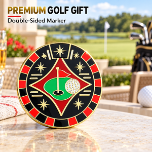 Marqueur de balle de golf magnétique de nouvelle conception avec marqueur central amovible de 25 mm pour les cadeaux de tournoi de golf - Product Image 1