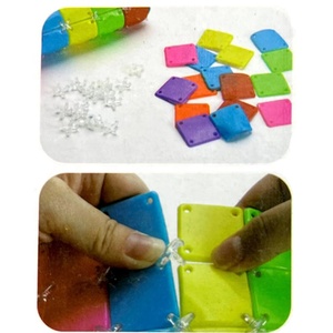 Bolsa Tejida de Punto con Parches de Colores Ecológica, Bolso Hecho a Mano, Mochila Artesanal, Bolso Arcoíris, <span class=keywords><strong>Kit</strong></span> de Manualidades para Niños, Juguete para Niños - Product Image 3