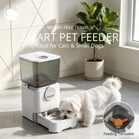 Distributeur automatique de nourriture pour chats et petits chiens 4L, programme de repas programmable, sans BPA, bol en acier inoxydable 304