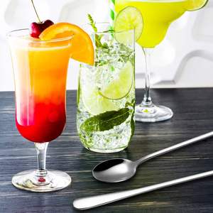 Cucharas de Acero Inoxidable para Batir Cócteles, Té Helado, Café y Helado, de 7.9 Pulgadas de Largo, Aptas para Alimentos - Product Image 3