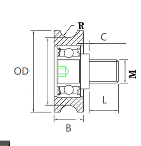 Rueda <span class=keywords><strong>de</strong></span> Rodamiento <span class=keywords><strong>de</strong></span> Plástico con Ranura en U y Tornillo, Ruedas Guía <span class=keywords><strong>de</strong></span> Aluminio, POM Nylon PA66, M4~M10, Tabla <span class=keywords><strong>de</strong></span> Tallas Completa y Guía <span class=keywords><strong>de</strong></span> Selección - Product Image 1