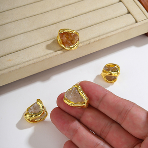 Magnifique connecteur de Quartz naturel en cristal de <span class=keywords><strong>citrine</strong></span> à la mode bricolage bijoux de perles en vrac pour les amis et le cadeau de fête - Product Image 1