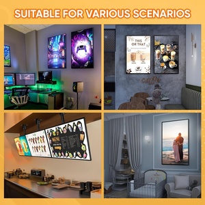 Wall Mounted Rectangular Magnetic Aluminum Alloy Movie Poster Frame Backlit Acrylic <b>LED</b> <b>Light</b> <b>Box</b> Sign CH-A Model Advertising - Product Image 3