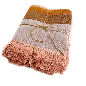 OEM Manufacturer Custom <strong>Boho</strong> Woven Tapestry Blanket Recycled Cotton Blanket Bohemian Beach <strong>Rugs</strong> With Tassels - Product Image 5