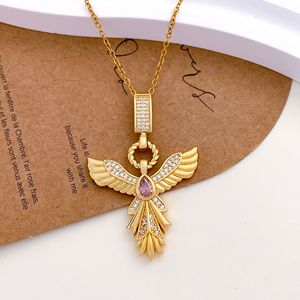 Collar Exquisito de Moda con un Fénix de Alas Extendidas, Pequeñas Piedras de Circonia y Diamantes Brillantes - Product Image 5