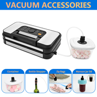Machine de mise sous vide alimentaire -95 kPa avec poignée, rangement intégré pour rouleaux et coupe-rouleaux, affichage du compte à rebours pour la conservation des aliments secs et humides