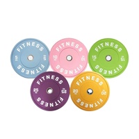 Plaques de poids en fonte recouvertes de caoutchouc coloré pour les squats, les développés couchés, les soulevés de terre, les fentes sur les hanches, le yoga et le pilates, entraînement de musculation