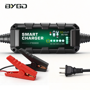 BYGD Smart 10A Cowhide Box <span class=keywords><strong>Moto</strong></span> Batterie Réparateur Pack Multi-Fonction 6V/12V Chargeur Voyage Utilisation CE Certifié 1 An - Product Image 1