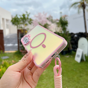 Sang trọng dây đeo cổ tay Flash Gradient màu Magnetic sạc PC điện thoại di động Trường hợp đối với <span class=keywords><strong>Samsung</strong></span> A16 A54 A05 A53 A55 s23ultra s25edge S24 - Product Image 4